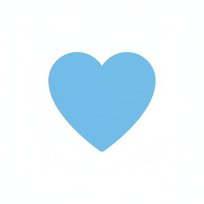 Cœur bleu clair