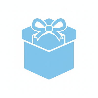 Cadeau bleu clair